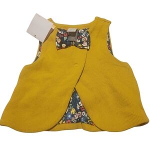 NWT Hallmark Baby Autumn Floral Bow Tie Vest Sz 12 To 18 Months